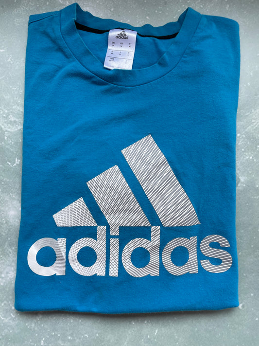 Vintage Blue Adidas Short Sleeve T-shirt Medium