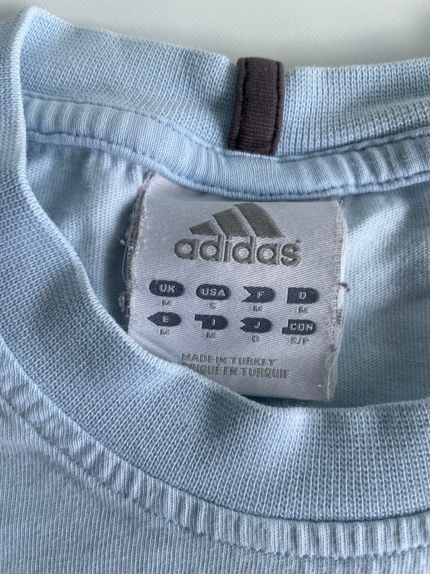 Vintage Light Blue Adidas Short sleeve T-shirt Medium