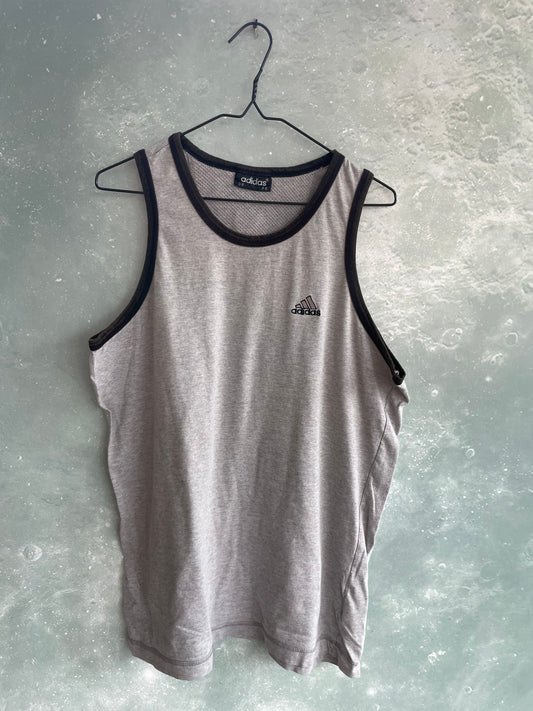 Vintage Grey Adidas Singlet Large