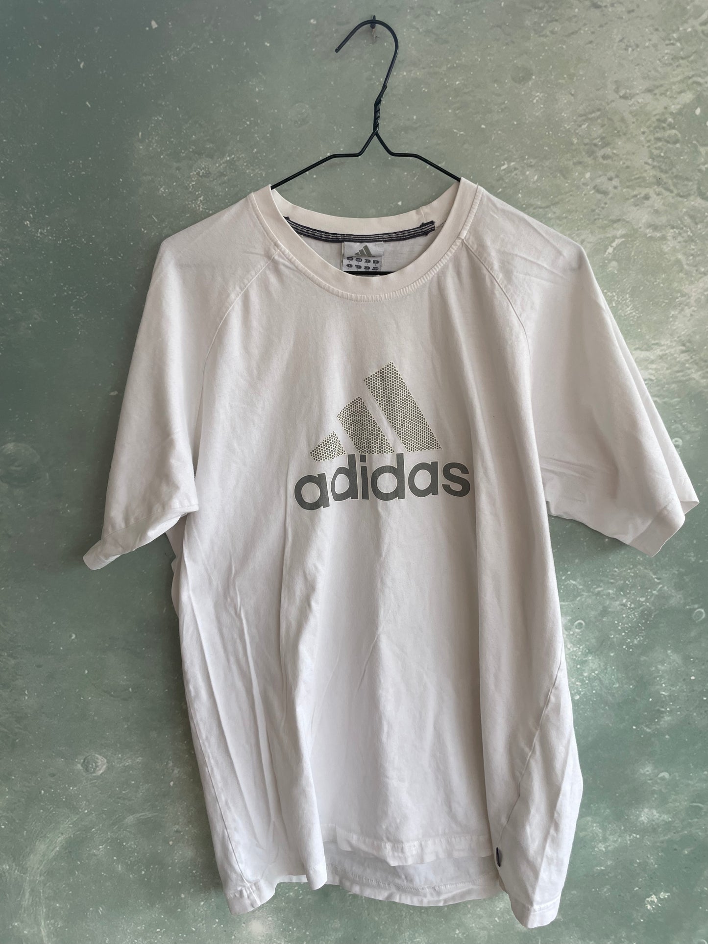 Vintage White Adidas Short Sleeve T-shirt Large