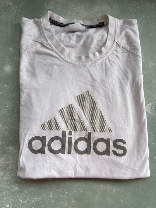 Vintage White Adidas Short Sleeve T-shirt Large