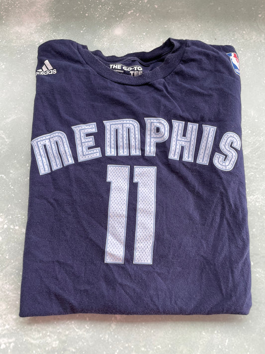 Vintage Navy Adidas MEMPHIS Short Sleeve T-shirt XL