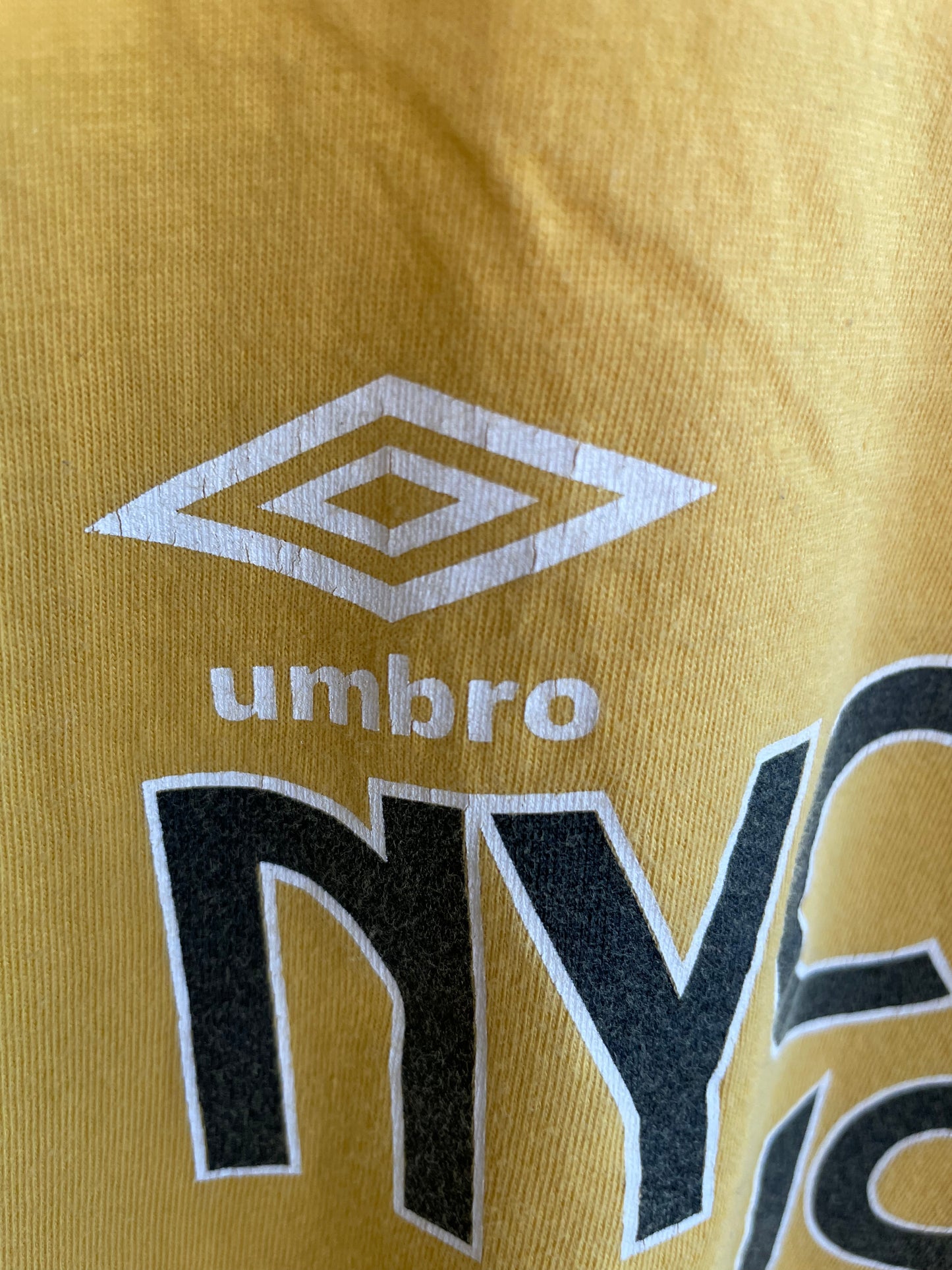 Vintage Yellow 1980 NYC Soccer Short Sleeve T-shirt 2XL