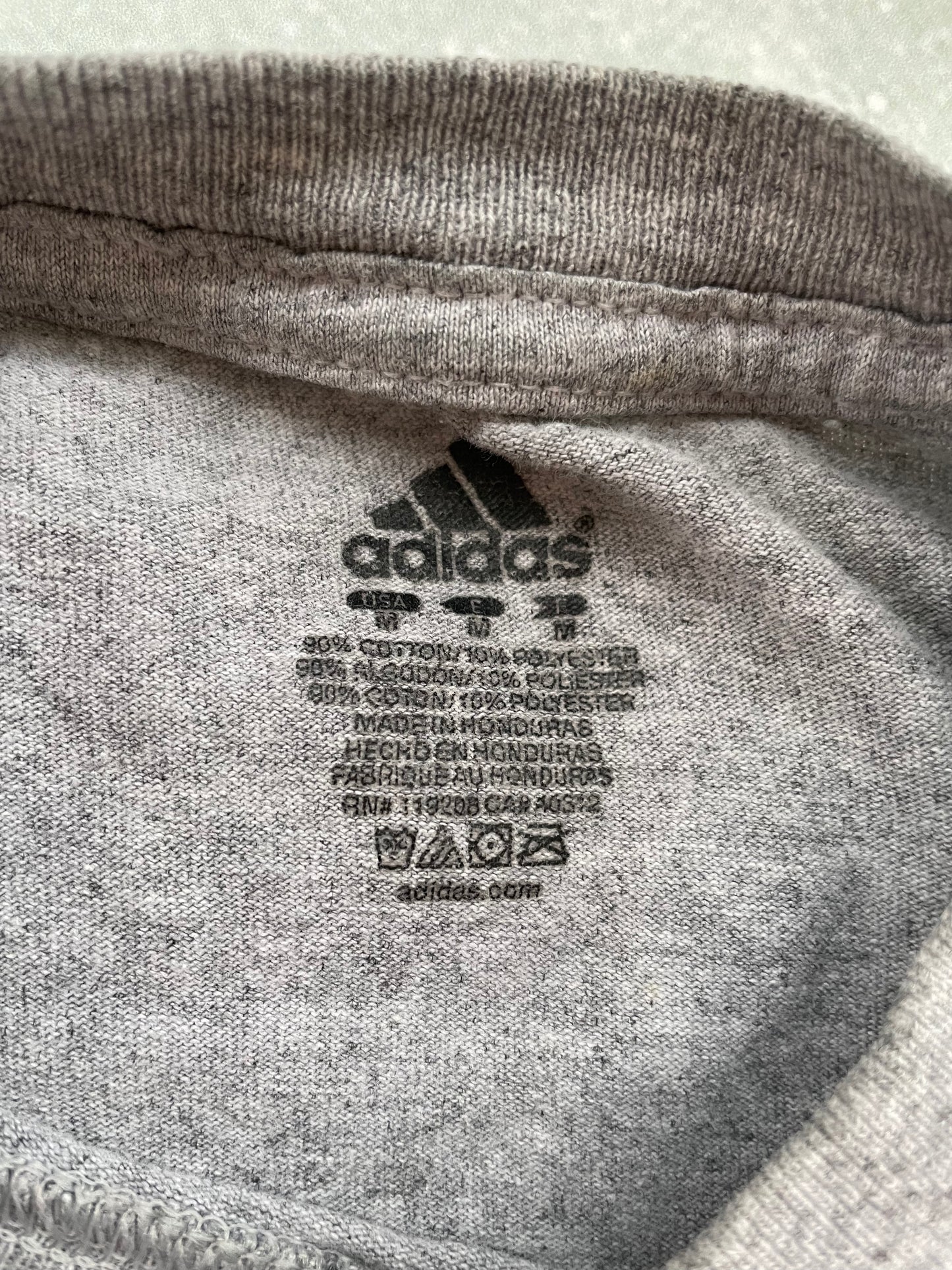 Vintage Grey Adidas Long Sleeve T-shirt Medium