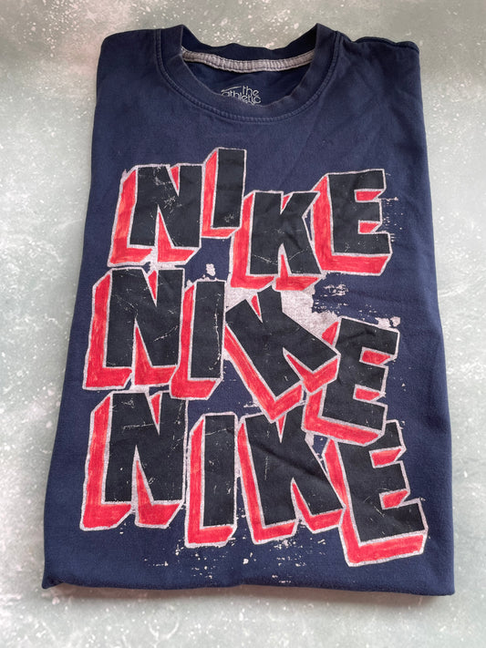 Vintage Navy Nike Short Sleeve T-shirt Large