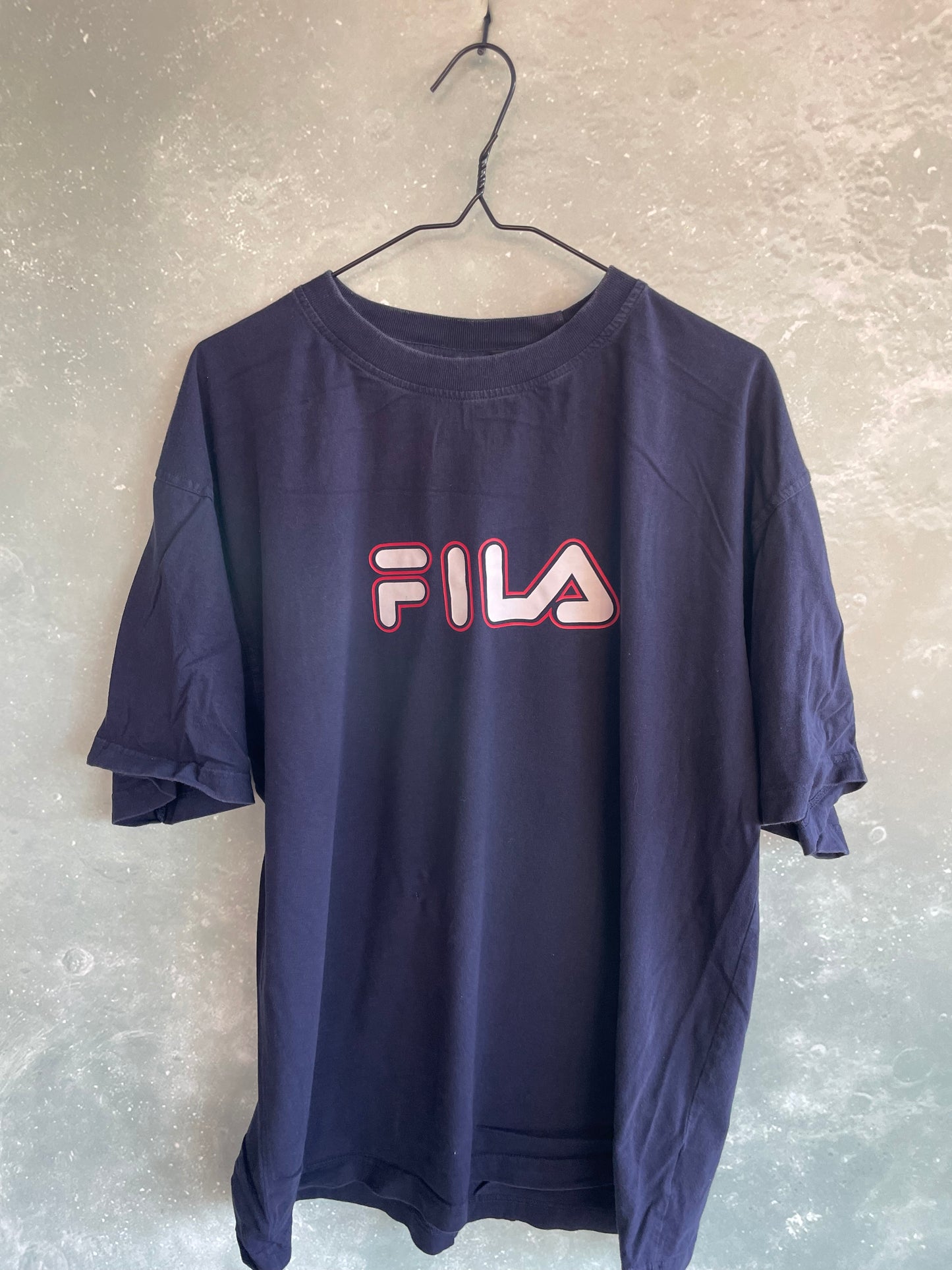 Vintage Navy Fila Short Sleeve T-shirt X-Large