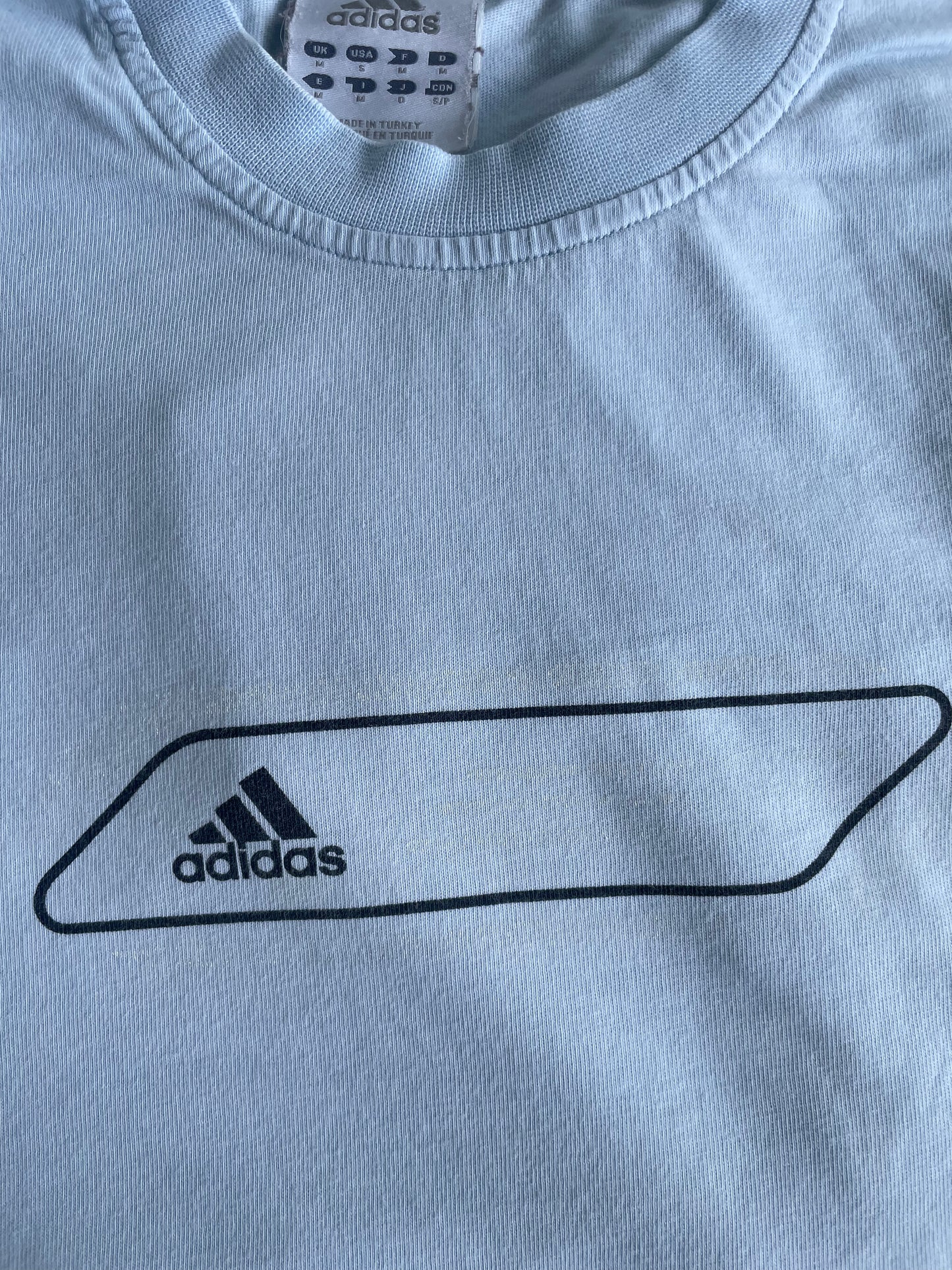 Vintage Light Blue Adidas Short sleeve T-shirt Medium