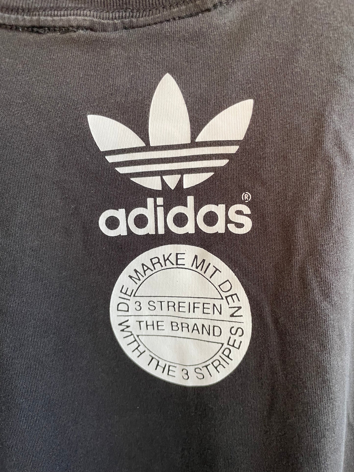 Vintage Black Adidas Short Sleeve T-shirt XL